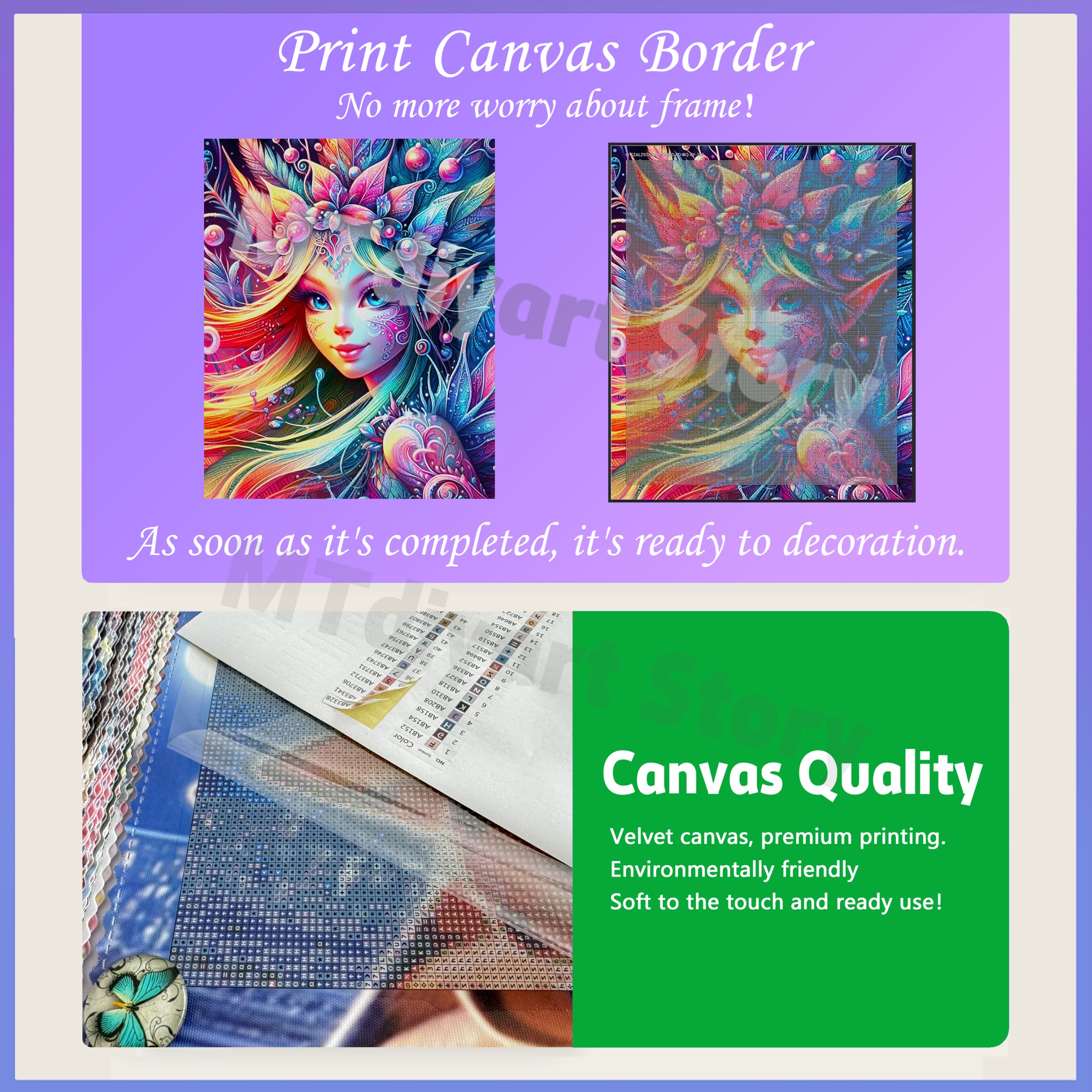 Printed Canvas Border Symbol S – Resin Craft Workshop recenzja i cena