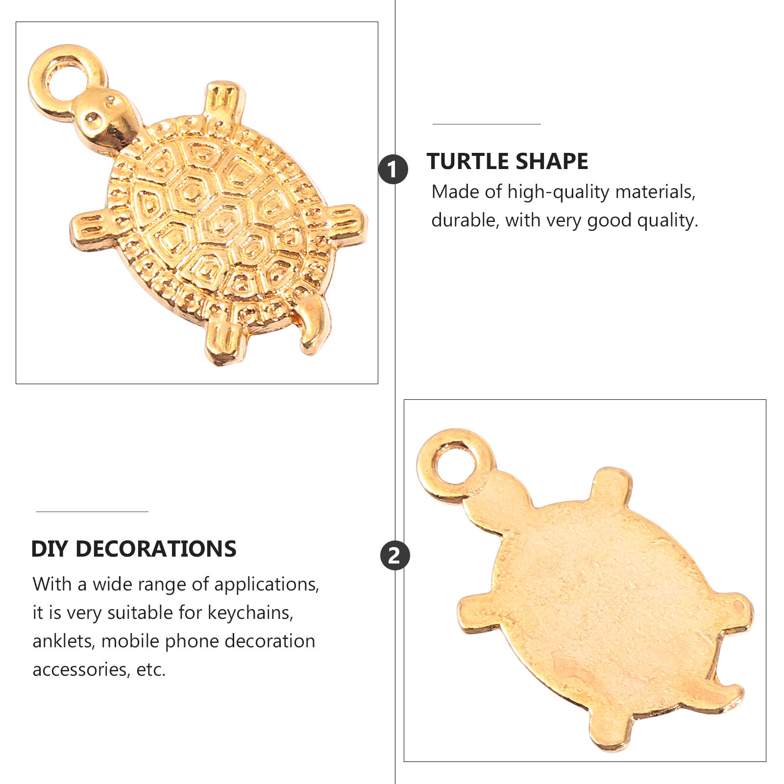 100Pcs Alloy Golden Tortoise O – Resin Crafts Diy recenzja i cena