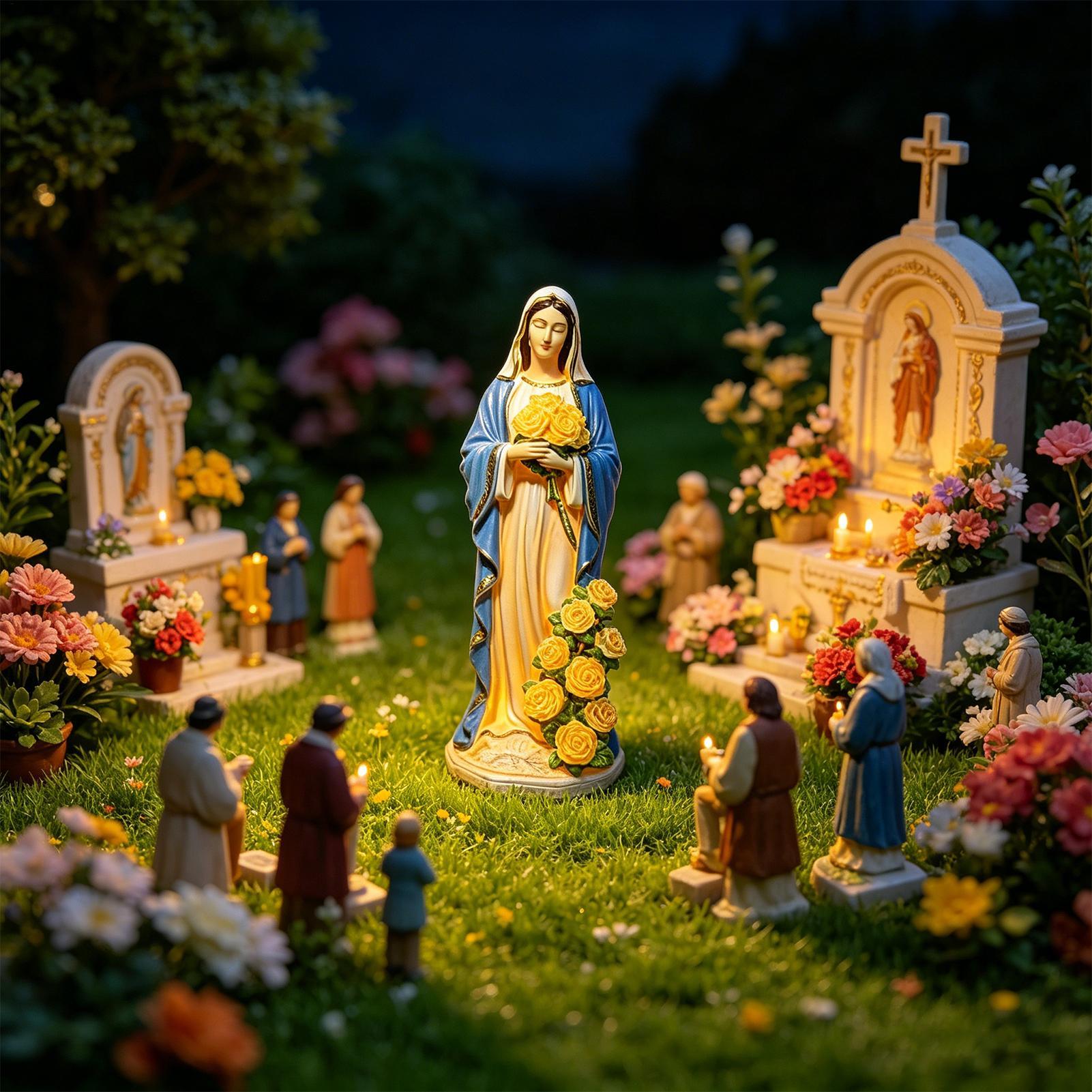 Virgin Mary Solar Statue Garde – Crafting Resin recenzja i cena