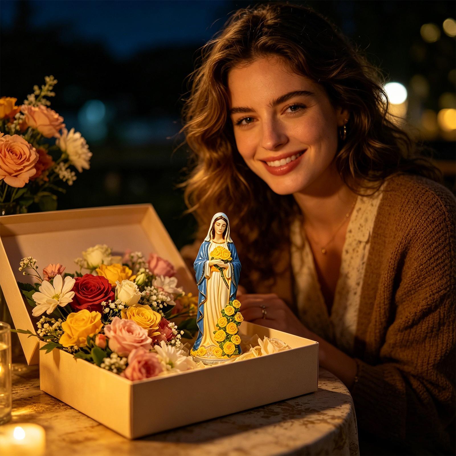 Virgin Mary Solar Statue Garde – Crafting Resin recenzja i cena