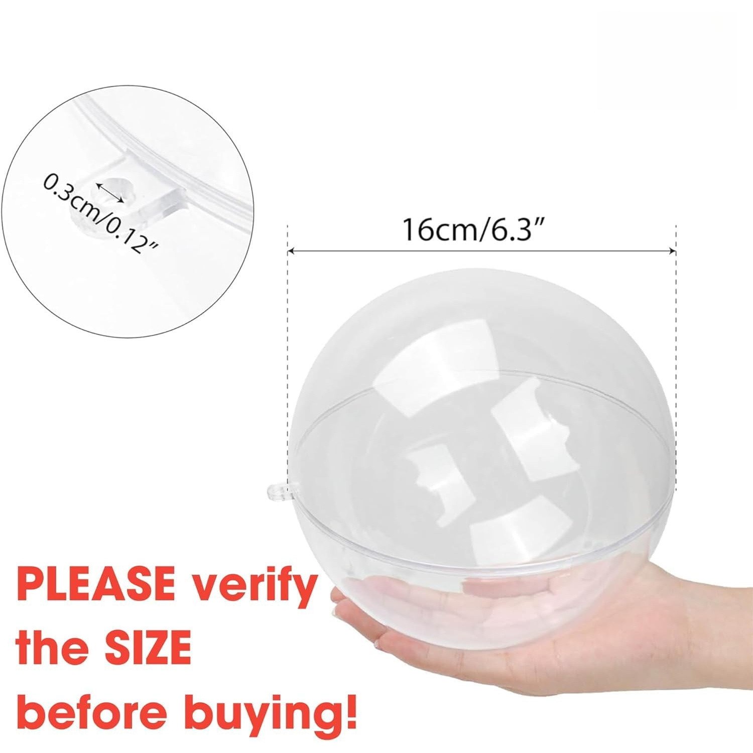 Fillable Clear Ornament Ball,  – Dome Mold Clear recenzja i cena