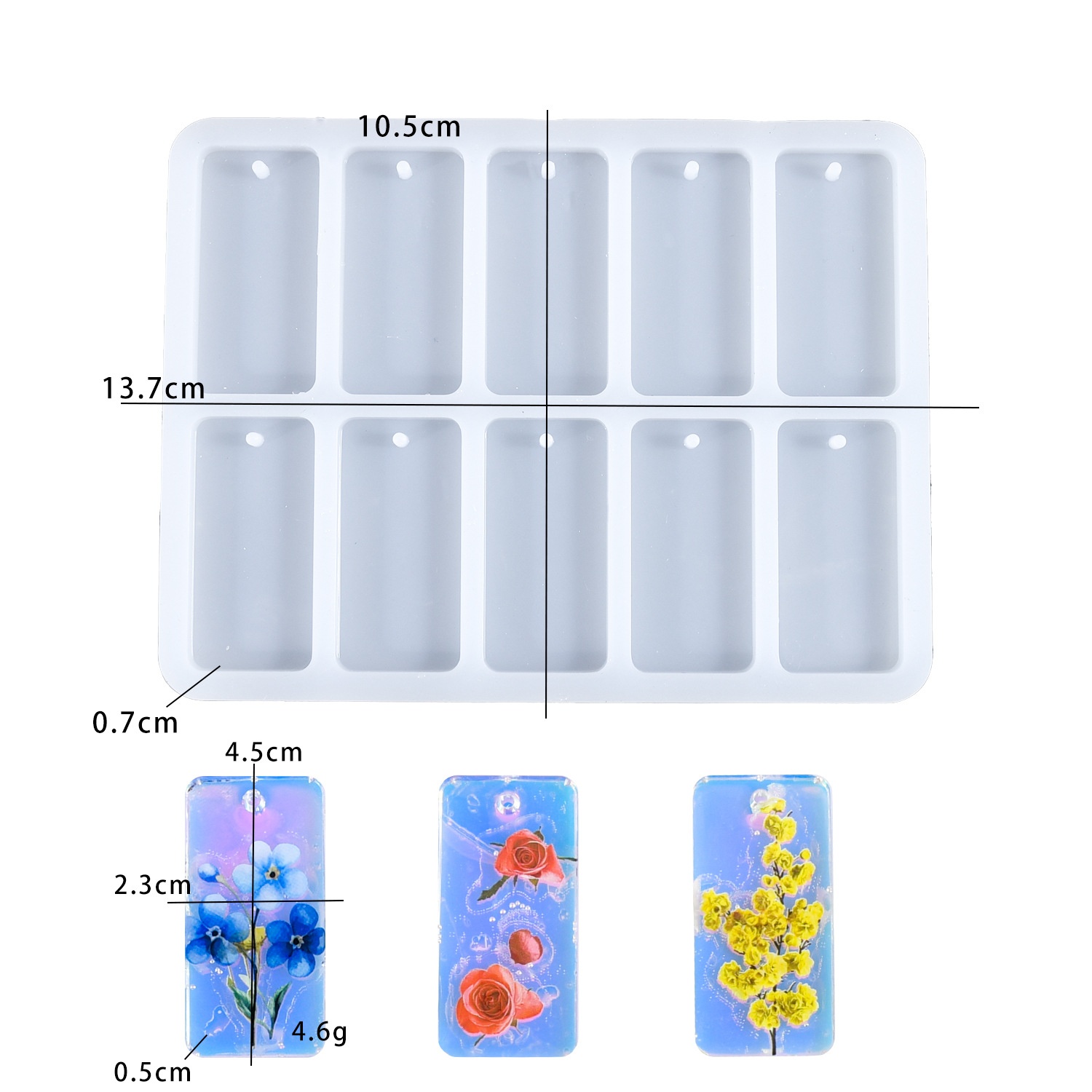 DIY epoxy resin mold 10-connec – Silicone Mold Tray recenzja i cena