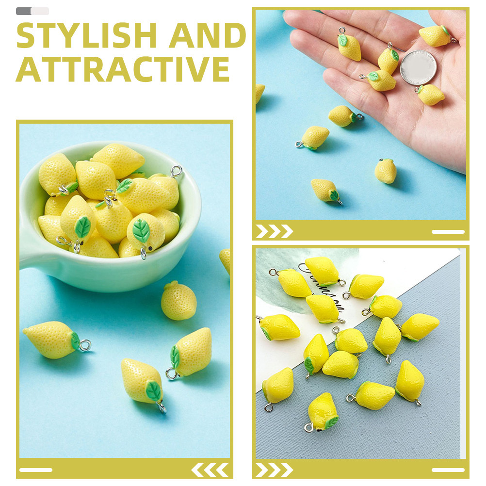 20Pcs Resin Lemon Charms Fruit – Resin Crafts Diy recenzja i cena