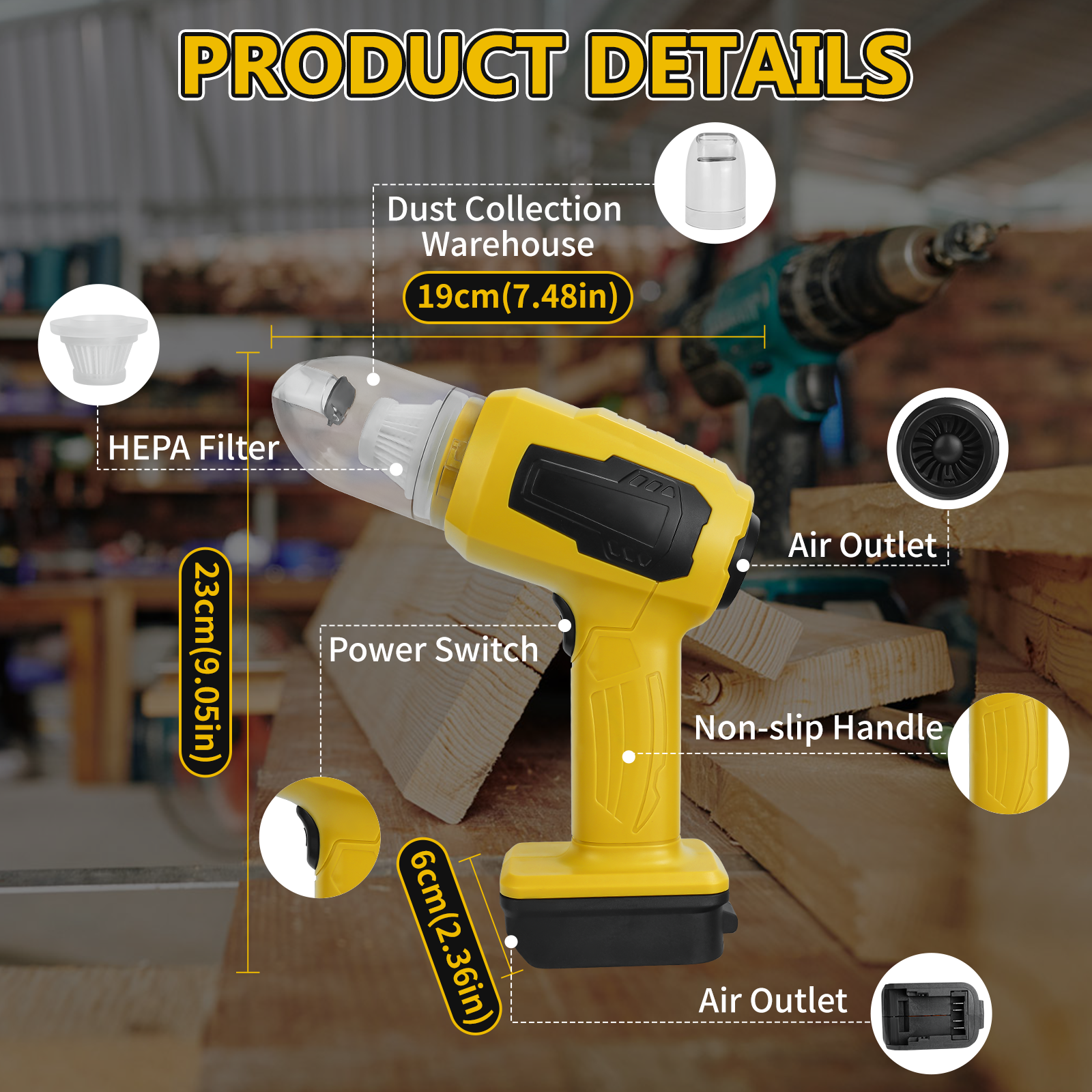 Handheld Car Vacuum Cleaner 2- – Vacuum Chamber Small recenzja i cena